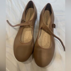 Capezio Tan Mary Jane Ballet Flats with Strap